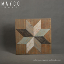 Mayco Wholesale Retro Luxury Wooden Mosaic Flower Pattern Crafts Painting Home Wall Decoration